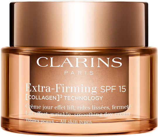 Clarins Extra-Firming Κρέμα Προσώπου Ημέρας με SPF15 για Ενυδάτωση, Αντιγήρανση & Σύσφιξη 50ml