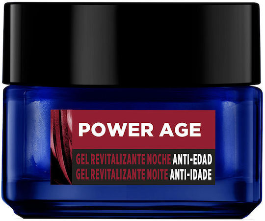 L'Oreal Paris Men Expert Power Age Cremă de Față pentru Bărbați de Noapte pentru Hidratare și Anti-îmbătrânire cu Acid Hialuronic 50ml