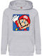 Детски суитшърт с качулка Super Mario Nintendo Tralala Mario 34 сив