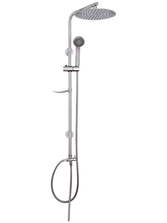 Vinci Shower Column without Mixer Silver