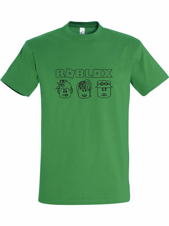Tricou unisex "Personaje din jocul Roblox" verde