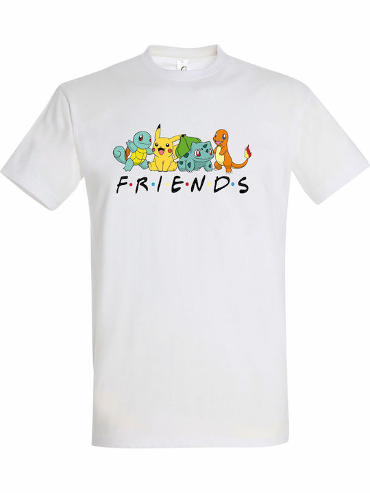 T-shirt Unisex " Pokemon Friends " White