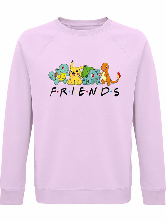 Sweatshirt Unisex Organic " Pokemon Friends " C...