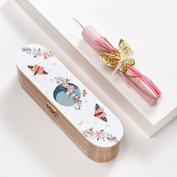 Easter Candle Box Butterflies 23x6x6cm 02374