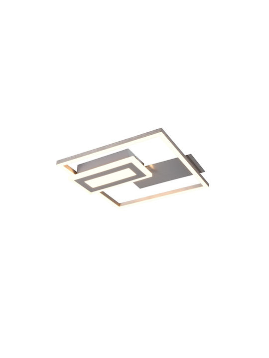 Trio Lighting Πλαφονιέρα Οροφής Ασημί με Ενσωμα...