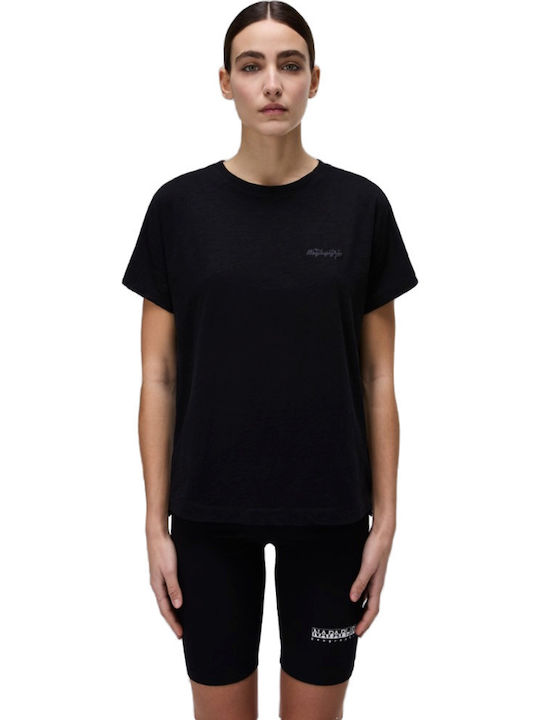 Napapijri Women's Athletic T-shirt Black Beauty