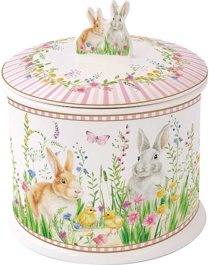 Easy Life Happy Easter Βάζο Μπισκότα Πορσελάνης 14x16 Εκ
