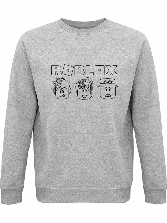 kirikoko Παιδικό Φούτερ Grey Melange Roblox Gam...