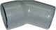 Γωνία Pvc 45 Μοιρών Φ40 Ανοικτή Drivaplast