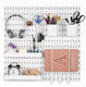 Vevor Κιτ Συνδυασμού Pegboard 11 X 11" Πλαστικό Pegboard 4 Πάνελ Σπίτι Λευκό
