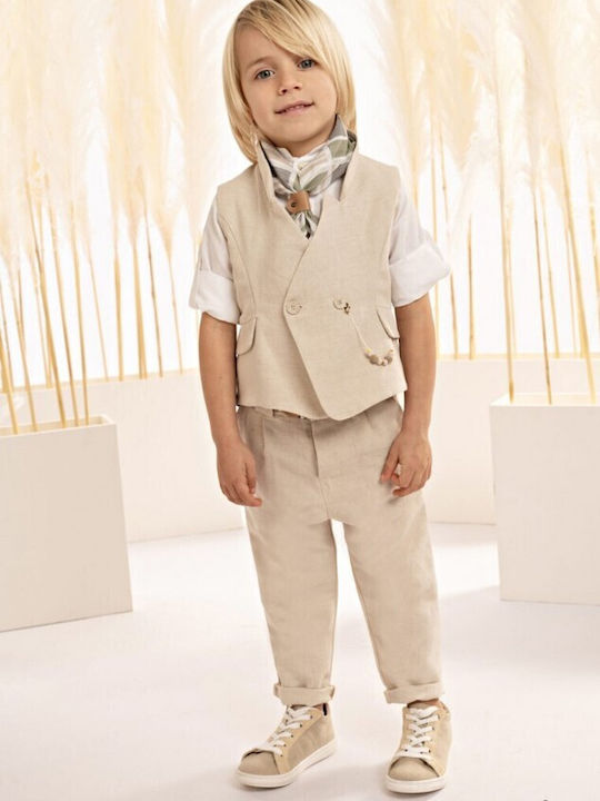 Baby Bloom Βαπτιστικό Κοστούμι με Γιλέκο για Αγ...