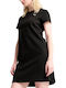 Summer Mini Athletic T-Shirt Short Sleeve Black Dress