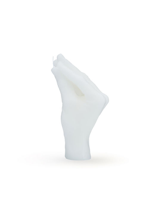Candlehand Διακοσμητικό Κερί Λευκό 360gr