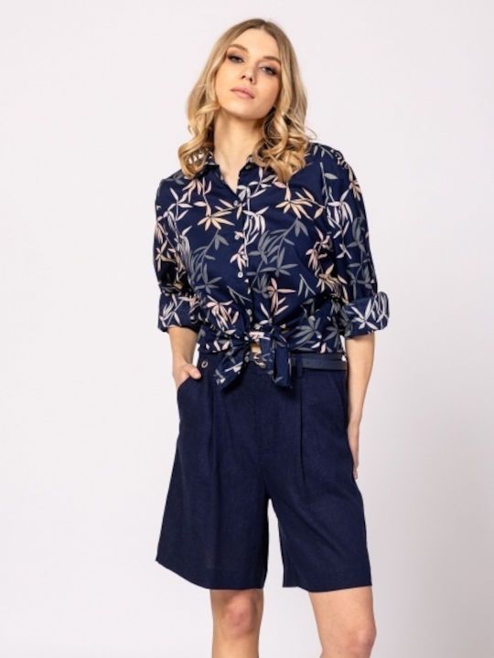 Heavy Tools Women's Long Sleeve Shirt Navy