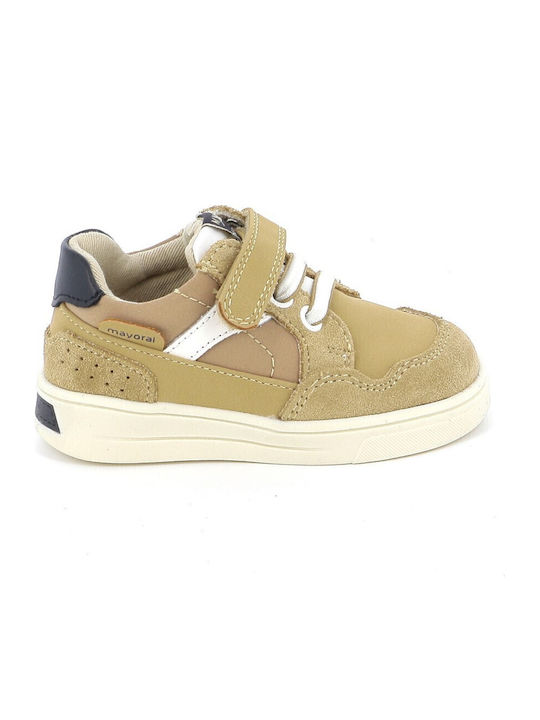 City Παιδικά Sneakers με Σκρατς Καφέ