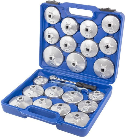 Set Chei Filtru Ulei din Aluminiu Rockforce, 23 Piese