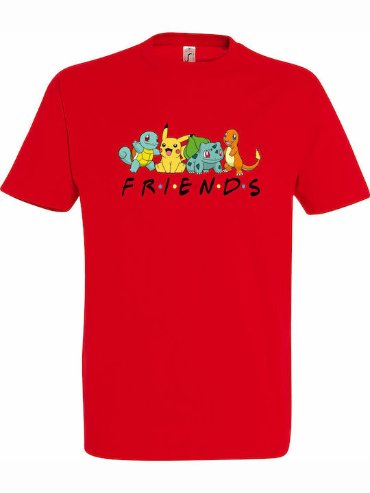 Παιδικό T-shirt Red Pokemon Friends