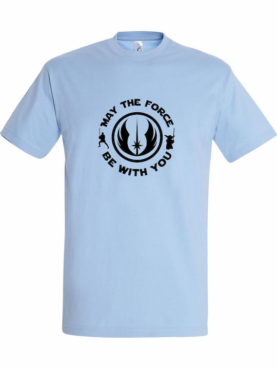 Kids' T-shirt Sky Blue May The Force Be With You, Jedi, Yoda, Star Wars