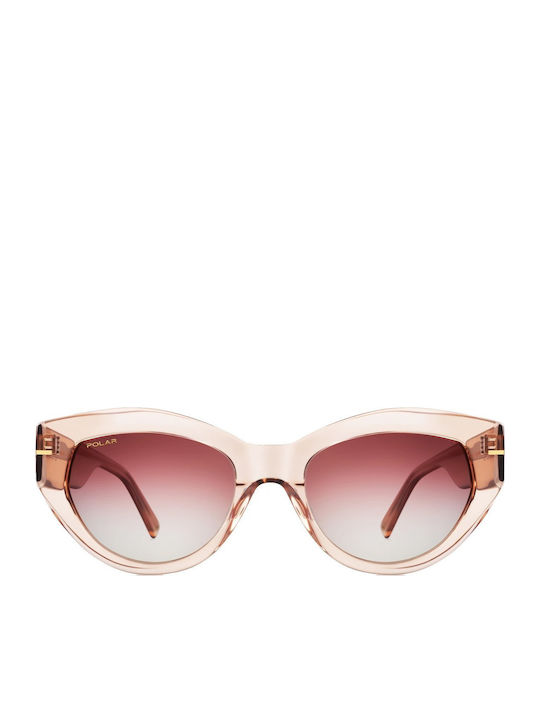 Polar Damen Sonnenbrille mit Rosa Kunststoff Gestell und Rosa Verlaufsfarbe Polarisiert Linse Polar GOLD128 16