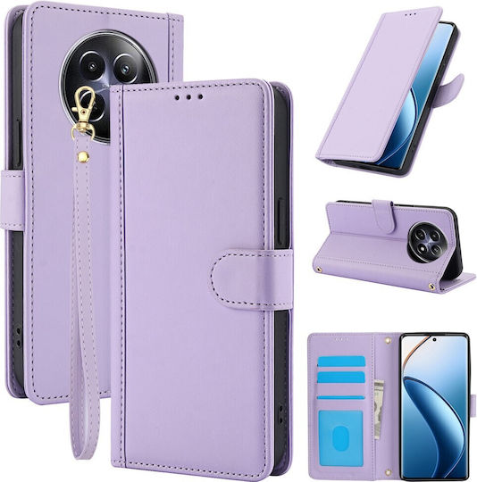 Mad Mask Back Cover Piele artificială / Piele Magnetic Violet (Realme 12x)