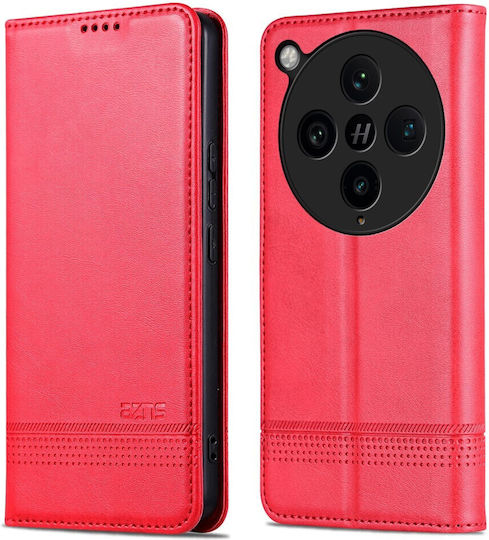 Litchi Retro V4 Texture Back Cover Δερμάτινο Μαγνητικό Κόκκινο (Oppo Find X8 Pro)