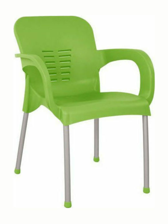 Outdoor-Stuhl Polypropylen Elina Green 52x45x83εκ.