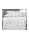 Beauty Home Art 5609 Baby Sheets Set Crib Cotton Fitted White 100x150cm
