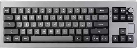 Epomaker Shadow-X Ασύρματο Gaming Μηχανικό Πληκτρολόγιο 75% με Custom Linear διακόπτες και RGB φωτισμό (Αγγλικό US) Black / Silver