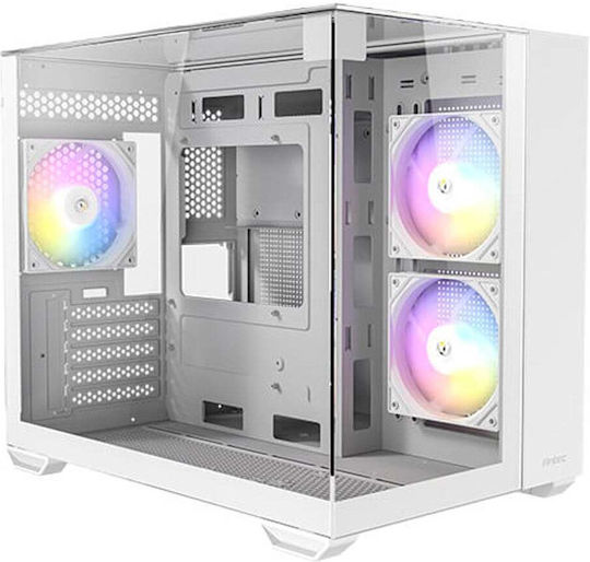 Antec CX600M Trio ARGB Gaming Mini-Turm Computergehäuse mit Seitenfenster Weiß