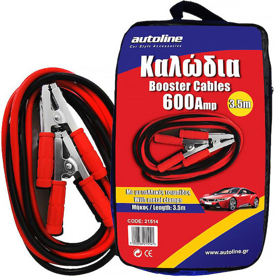 Autoline Καλώδια Εκκίνησης Μπαταρίας Αυτοκινήτου 600A 3.5m