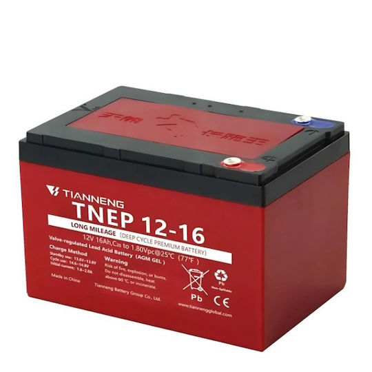 Tianneng Photovoltaic Battery AGM 12V 16Ah C20 (TNEP12-16)