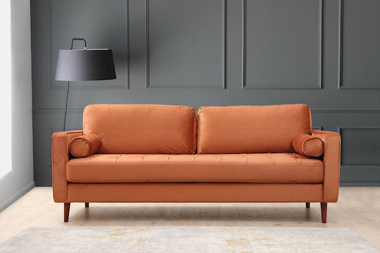 Rome Three-Seater Couch Orange 215x70x90cm