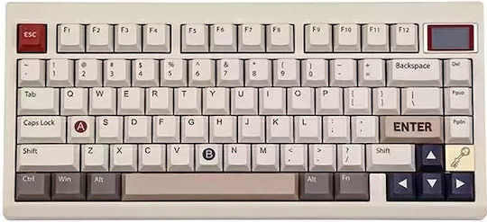Epomaker Epomaker TH80 Pro V2 Ασύρματο Gaming Μηχανικό Πληκτρολόγιο 75% με Epomaker Budgerigar διακόπτες και RGB φωτισμό (Αγγλικό US) Λευκό