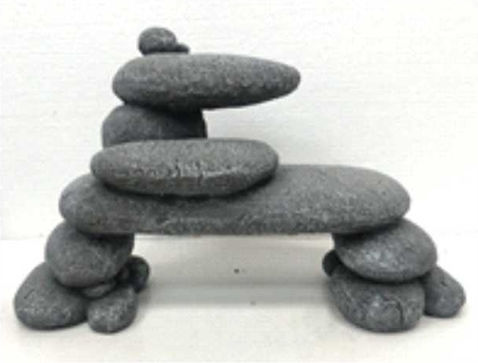 Φωλια Γαριδων Ψαριων Blue Belle Pacific Pebble Mountain Grey L 27 X 12.5 X 17 Cm