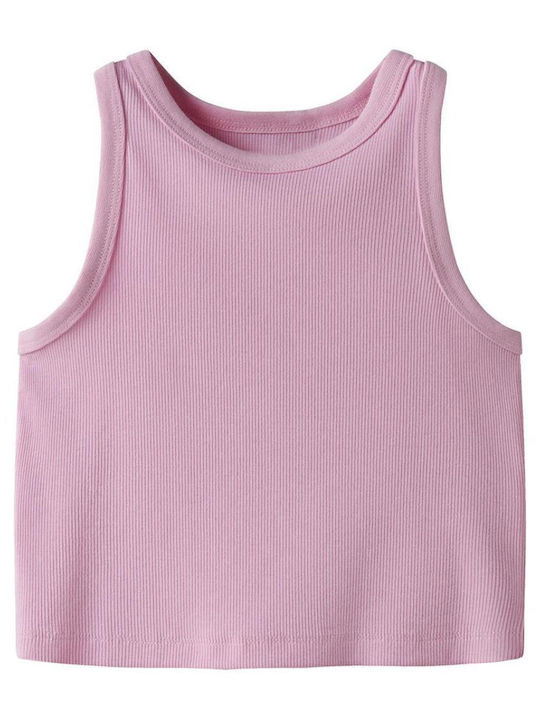 Kids' Crop Top Sleeveless Pink