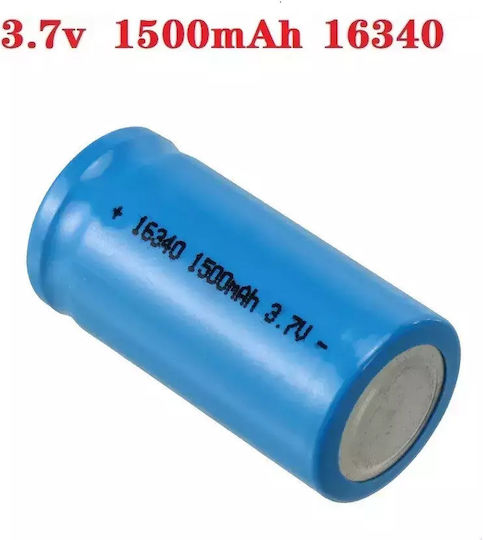 Rechargable Battery 16340 Li-ion 1500mAh 3.7V 1pcs