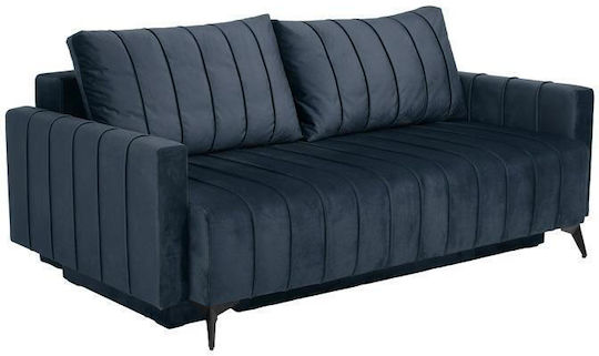 Komfort Vier Sitzer Sofa Bett Stoff 235x104x80cm Blau Komfort Vier Sitzer Sofa Bett Stoff 235x104x80cm Blau