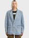 Κοντό Γυναικείο Τζιν Μπουφάν Light Aged Denim
