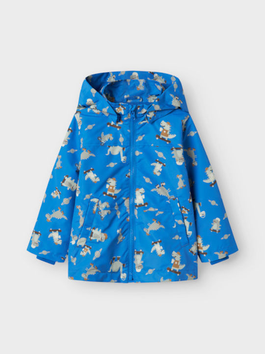 Name It Kids' Casual Jacket with Hood Mπλε