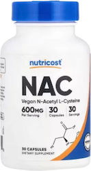 Nutricost N-acetyl 600mg 30 Κάψουλες Nutricost N-acetyl 600mg 30 Κάψουλες