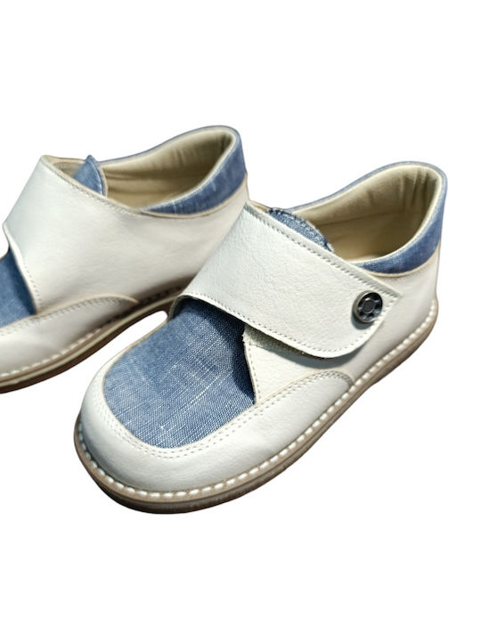 Gorgino Βαπτιστικά Δερμάτινα Sneakers Λευκά