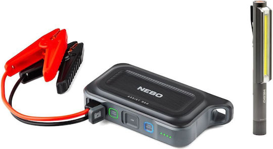 Nebo Tragbarer Batterie-Starter Auto & Motorrad 2700mAh mit Power Bank USB Taschenlampe 12V