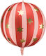 Balloon Red Sphere Gold Stars 4D