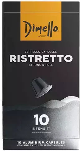 Dimello Κάψουλες Espresso Ristretto Dimello Ristretto Συμβατές με Μηχανή Nespresso 10caps