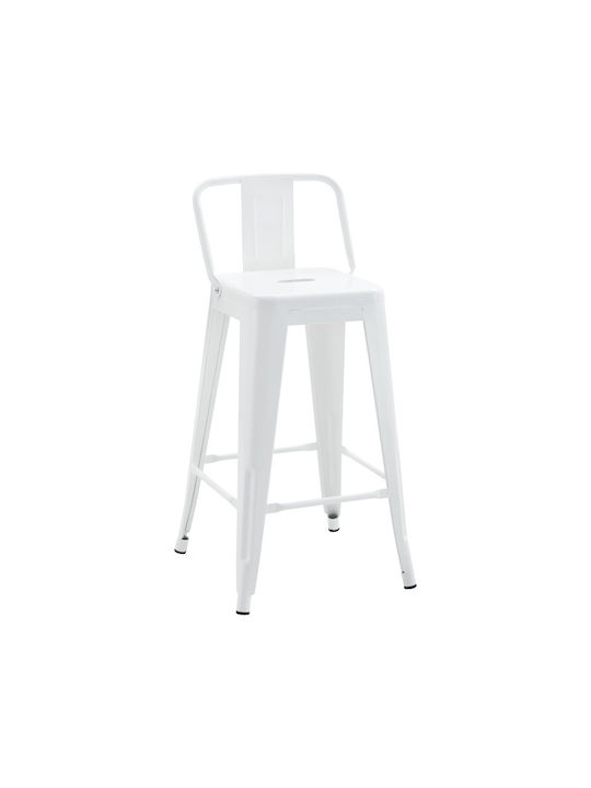 Scaune Bar cu spătar Metal Utopia White Shade 42x42x86buc