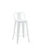 Scaune Bar cu spătar Metal Utopia White Shade 42x42x86buc