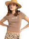 Beach Women's T-shirt Brown