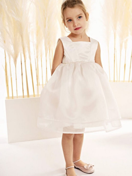 Baby Bloom White Baptism Dress made of Tulle