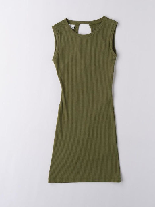 Παιδικό Φόρεμα Αμάνικο Green