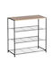 Metallic Shoe Organizer Black 63x30x63cm